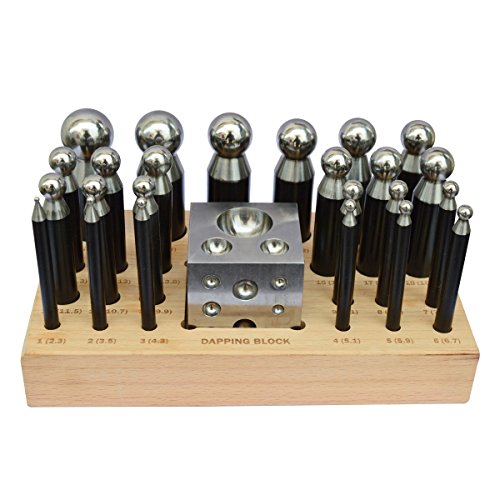 Jeu de 24 bouterolles acier poli pour bomber le metal sans rayure avec de