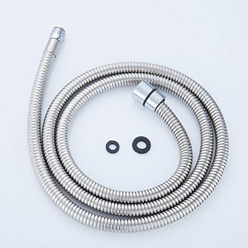 Flexible de douche 2m haute pression en acier chromé anti-torsion pour un débit d'eau optimal