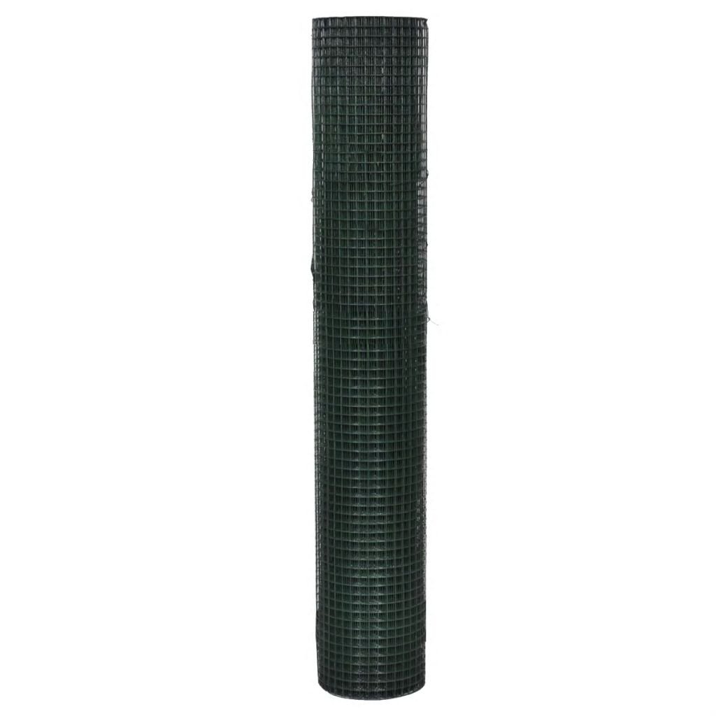 Homgoday Alambrada gallinero galvanizada Recubrimiento PVC Verde 10x1 m Alambrada gallinero galvanizada Recubrimiento Cerca de Alambre, alambrada metálica, Rollo de Alambre de MallaVerdeVerde