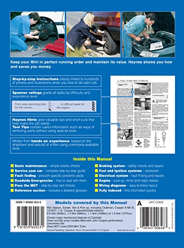 Mini (1969 - 2001) Haynes Repair Manual (Haynes Service and Repair Manual)