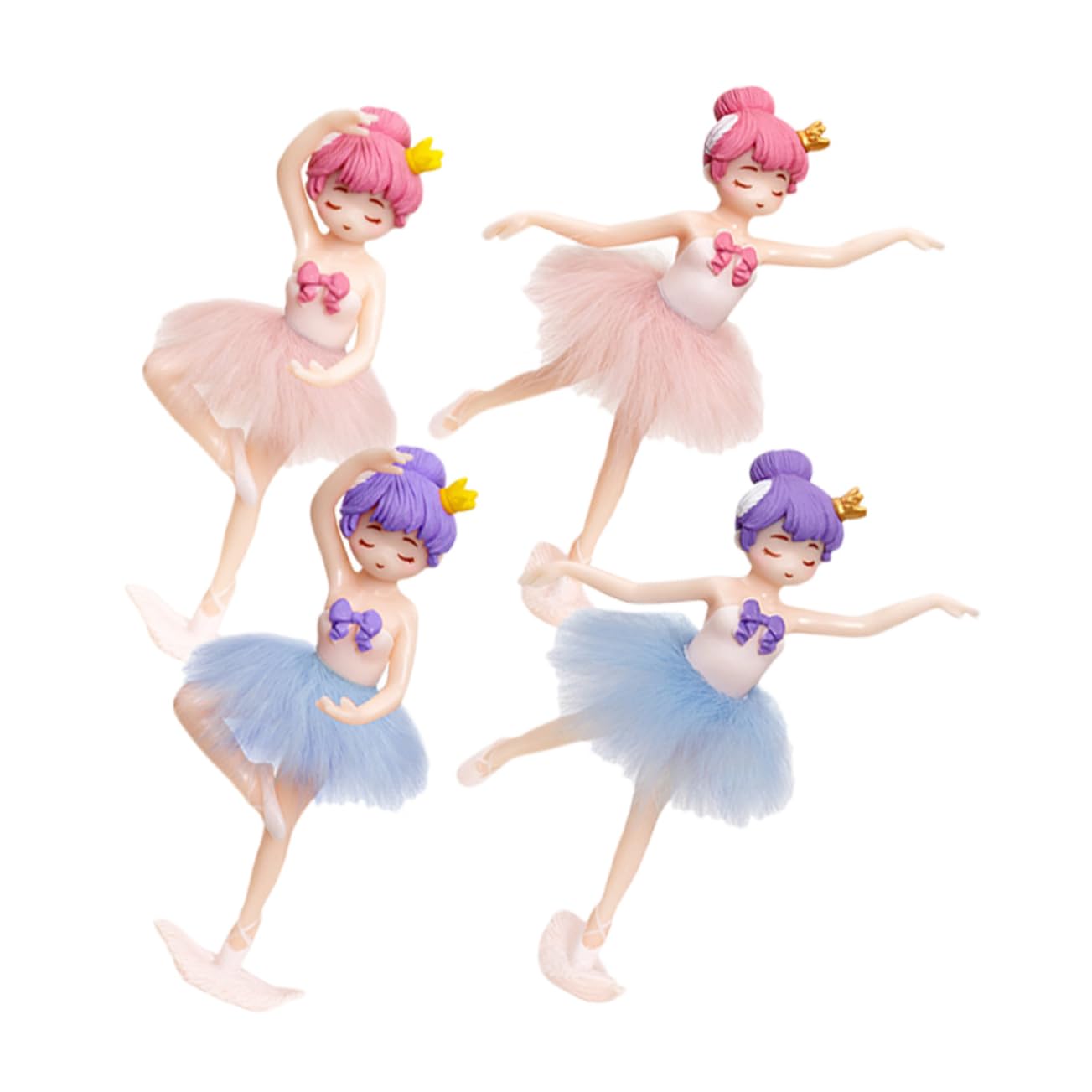TOYANDONA 12pezzi Decorazioni per Torte Figurine di Ragazze Balletto di Ornamenti per Compleanno per Decorare Torte e Cupcake Giocattoli Adorabili per Bambine
