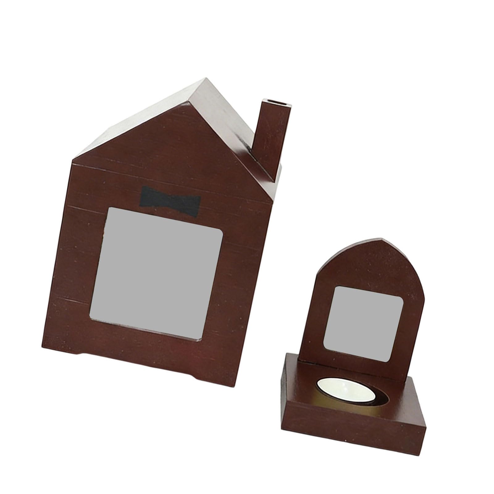 Wood Pet Cremation Urn with Holders for Dog Cats Loss Cherished Memory Keepsakes Remembrances Gift Ashes Container