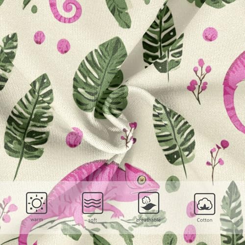 Wusikd Pink Chameleon Girls' Underwear Cotton Green Leaves Girls Briefs Soft Toddler Underwear 2T3