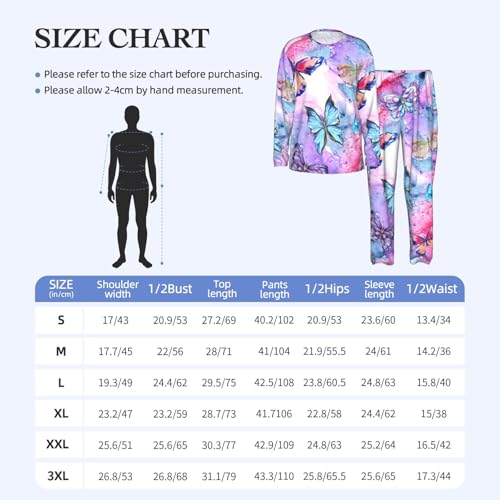 Pyjama homme papillon ensemble de détente nuit du S au 3XL