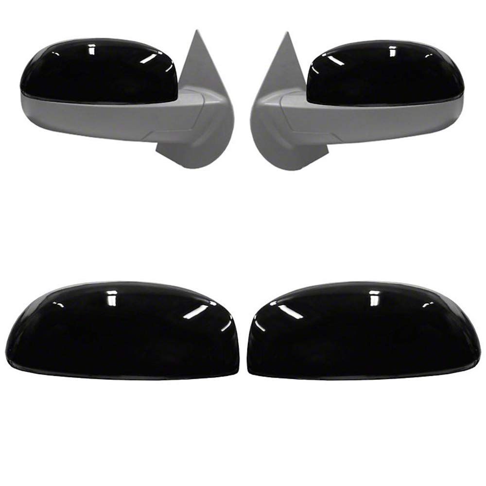 Buy Overun Glossy Black Paint Top Half Mirror Covers Designed for 2007