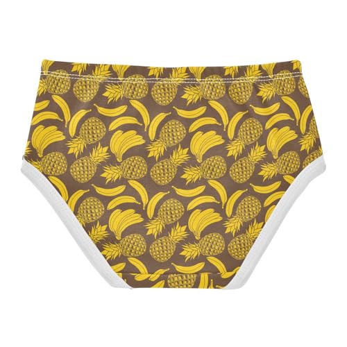 Little Girls' Soft Cotton Underwear Kids Breathable Comfort Pineapple Banana Panties Briefs Toddler2