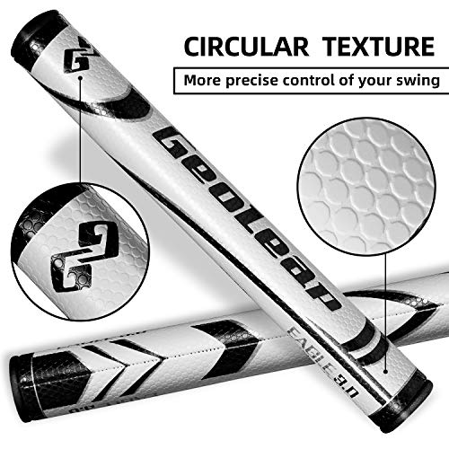 Image of Geoleap Putter Grip- Soft Polyurethane Material,Round Shape, Light Weight Golf Grips,4 Colors and 4 Sizes to Choose. (Black, Standard(2.0))