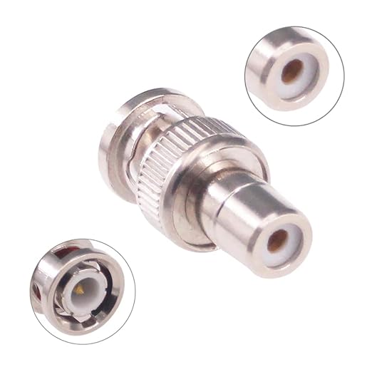 10 Adaptadores BNC Macho a RCA Hembra Coaxial RFaha miniatura 3