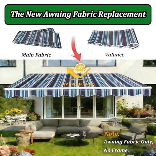 Toile pour store rétractable 3x2,5 m anti-usure contre la chaleur