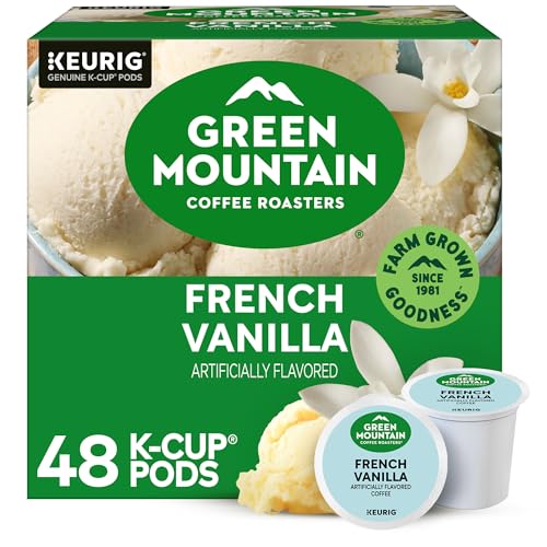Green Mountain Coffee Roasters French Vanilla Coffee, Keurig Single-Serve K-Cup Pods, Light Roast, 48 Count