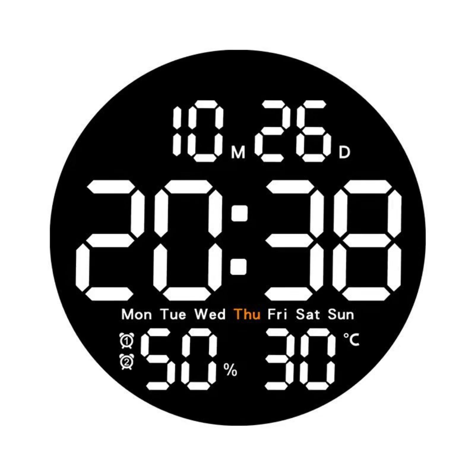Orologio da Parete Digitale Grande Orologio Digitale con Temperatura Leggibile per Ufficio