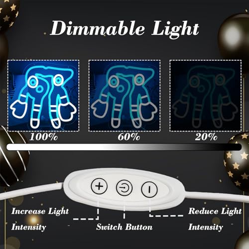 Image of Game Neon Sign, Dimmable 67 Funny Figures Wall Light Decor for Bedroom Club Cafe Bar Funny Fans Birthdays Gifts12.6 * 12.2Inch