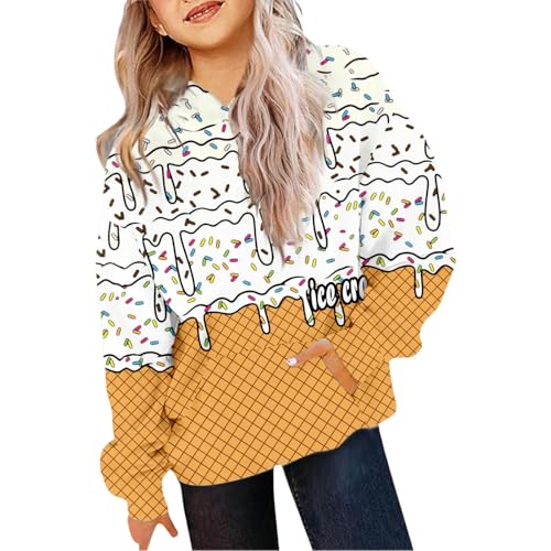 Sweat à capuche adolescent fille dégradé blanc pour exprimer son style à l'école