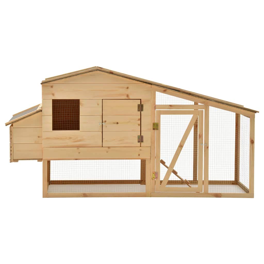 BaraSh Pollaio in Legno Massello di Pino 178x67x92 cm,Pollai e Gabbie,Pollaio,Pollaio per Galline da Esterno