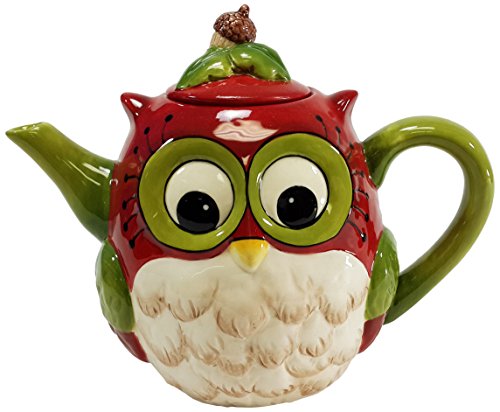 Cosmos Gifts Ceramic Owl Teapot, 6-Inch
