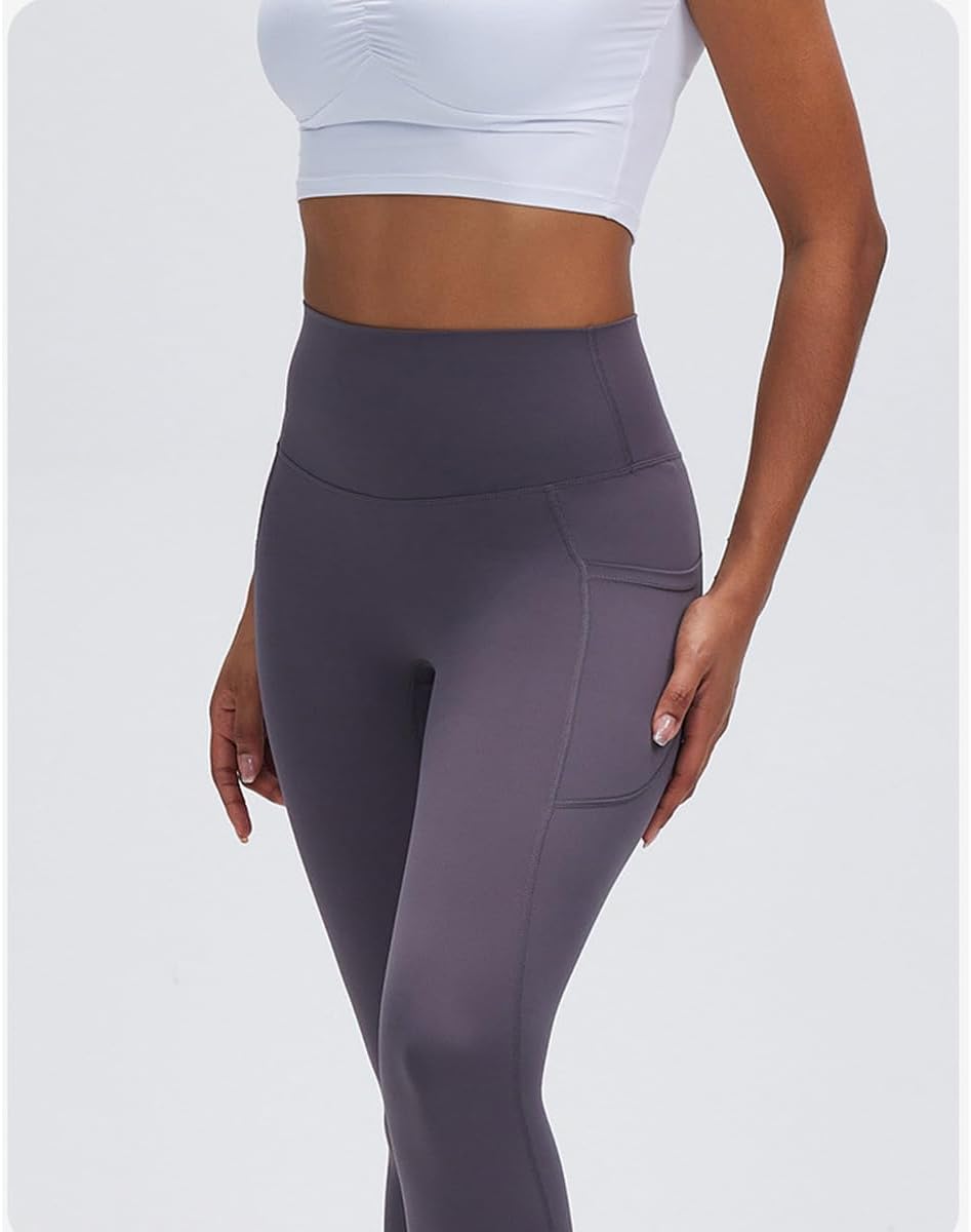 Shed Thick High Waist Yoga Pants with Pockets, Tummy Control Workout Running Yoga Leggings for Women - Image 2
