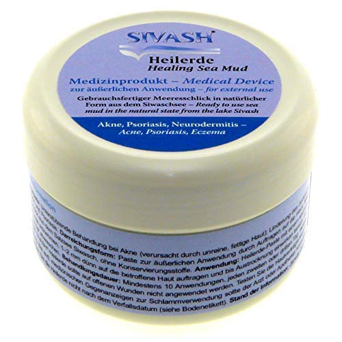 SIVASH-Heilerde Medizinprodukt - Gebrauchsfertiger Meeresschlick (Heilschlamm-Gesichtsmaske) gegen Akne, Pickel, Mitesser unreine, fettige Haut, Neurodermitis und Psoriasis, 250g