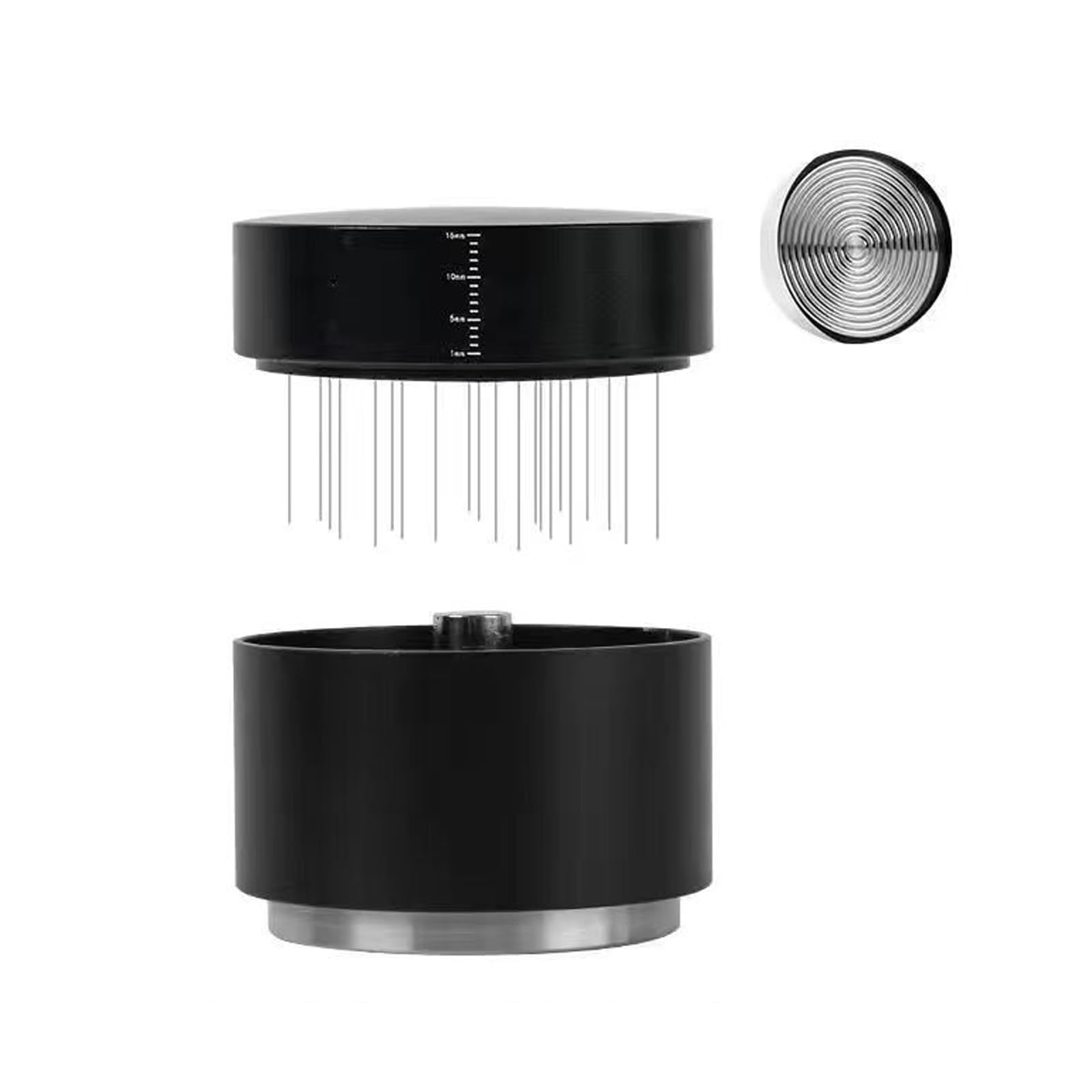 Piceioep Multifunction Coffee Grounds Compressor with Stable Nonrust Steel Construction Coffee Distribution Tool Ergonomic Press
