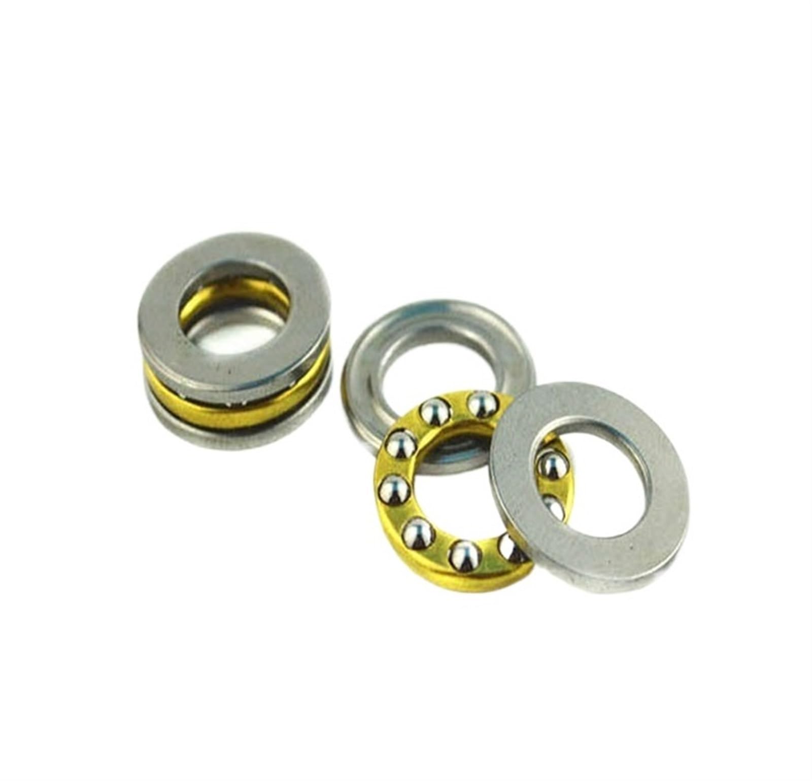 XRKJKQIDG Bimetal Seal Shield Micro deep Groove Bearing 10pcs F5-10M 5x10x4mm Miniature Planar Axial Ball Thrust