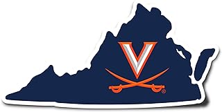 Desert Cactus University of Virginia Sticker Cavaliers UVA Vinyl Decal Laptop Water Bottle Car Scrapbook (State Border Sticker)