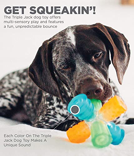 Brinquedo interativo para cães Outward Hound Triple Jack, colorido