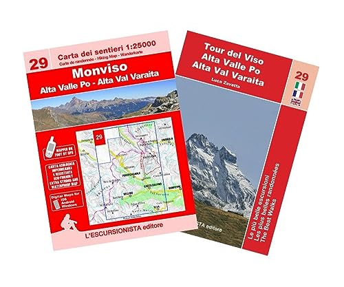  Monviso. Alta Valle Po. Alta Val Varaita. Con cartina 1:25000