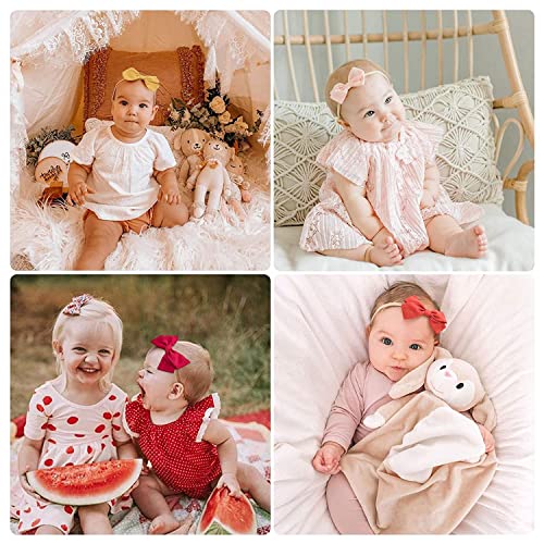 12 PCS Baby Headbands Elastics Hairbands Girls Headbands with Bows Infant Toddler Headwrap Stretchy Hair Bows Hair Accessories for Newborn Infant Toddler Child Hair Accessories4