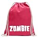 Kiwistar - Zombie Wort Turnbeutel Fun Rucksack Sport Beutel Gymsack Baumwolle mit Ziehgurt