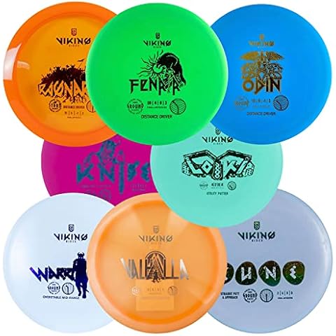 Viking Discs Conqueror Disc Golf Set - 8 Frisbee Discs for Any Distance, PDGA Approved - Putter, Mid-Range, Fairway Driver, Distance Driver - Frisbee Golf Discs Set for Beginners and Professionals Cover