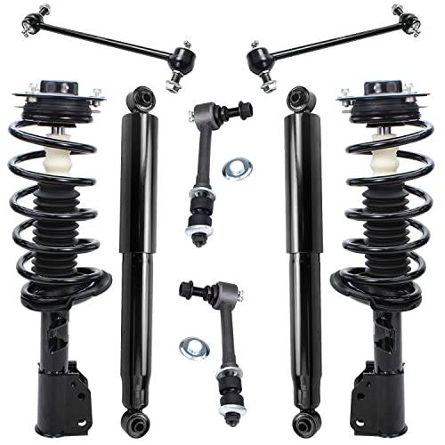 Detroit Axle - Front Struts and Coil Springs Rear Shock Absorbers Sway Bars Replacement for Chevy Equinox GMC Terrain Pontiac Torrent [Excluding 19" Wheel Models or Sport Suspension] - 8pc Set