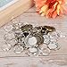 Qiilu DoubleSided Rotating Base - 48pcs Rotation Base Tray Round Glass Domes Key Rings Jewelry DIY Tool Accessory - Essential Jewelry Making Kits