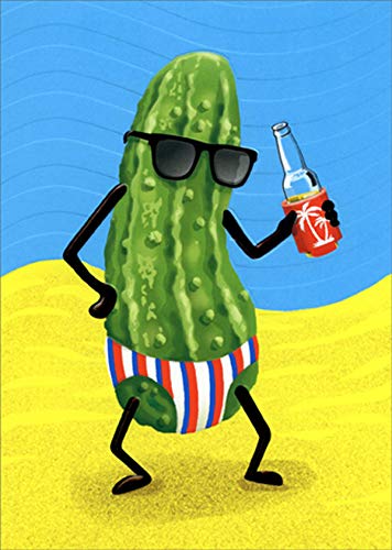 Avanti Press Pickle Dude Masculine A-Press Humorous : Funny Birthday Card for Him : Man