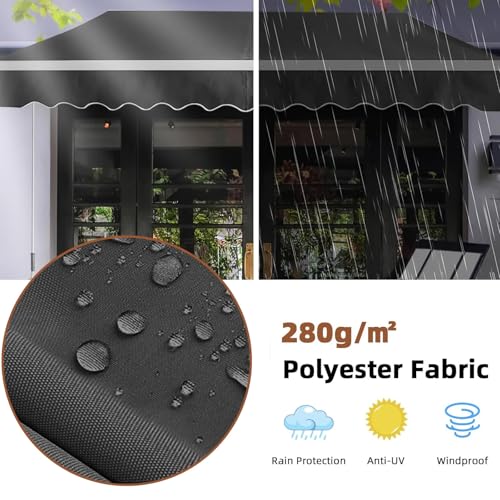 Tissu imperméable pour auvent anti-UV qui protège la terrasse de la chaleur - 5