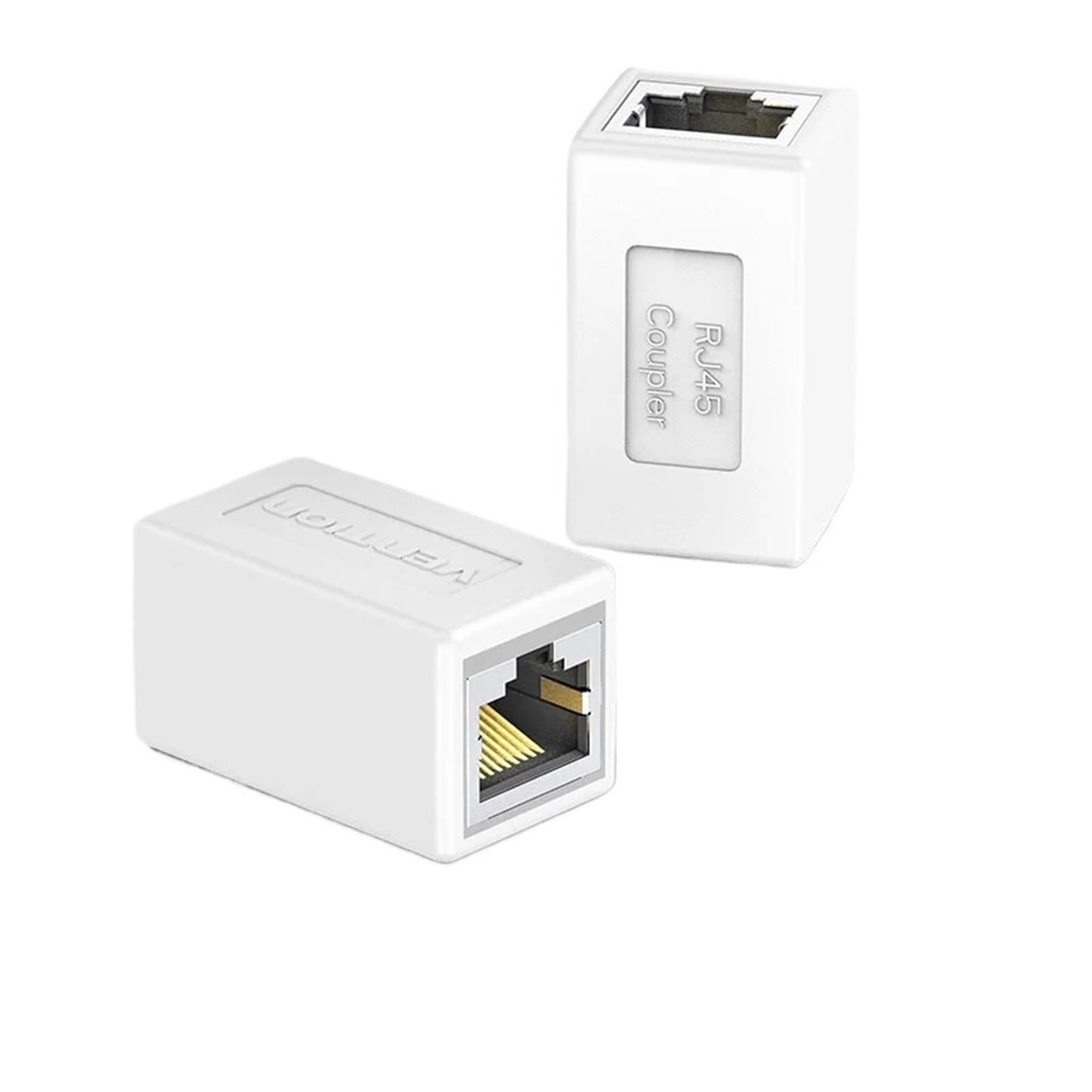 Rallonge réseau Ethernet RJ45 for câble Ethernet Cat6/Cat5e, adaptateur Gigabit femelle-femelle (10 pièces - Noir)