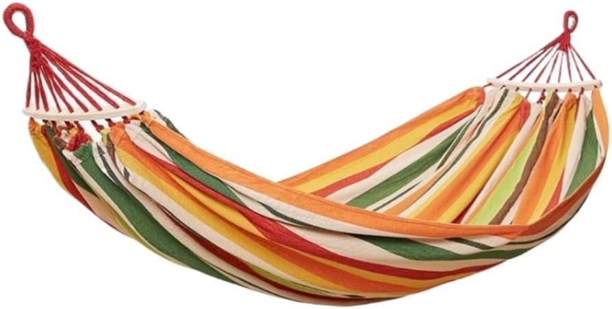 Hammock Double Hammock Outdoor Camping Anti-Rollover Swing Thick Canvas Hanging Tree Sleeping Leisure Beach Hammock Hammock Outdoor(Giallo)