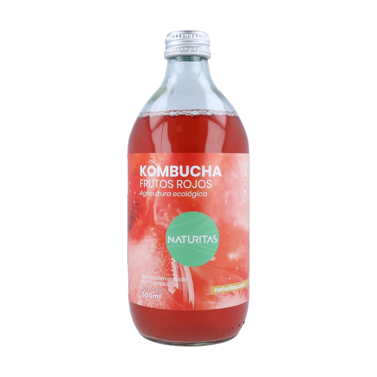 Kombucha ai Frutti Rossi Bio 500ml Naturitas Essentials | Bevanda frizzante rinfrescante | Aiuta la digestione e il sistema immunitario | Senza glutine
