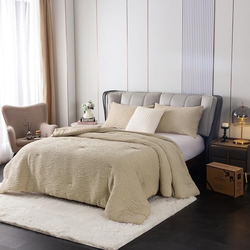 COTTEBED Luxury Reversible Comforter Sets King Size Bed,