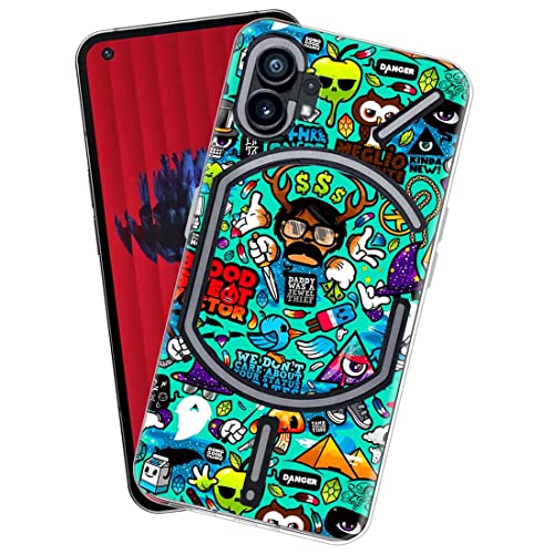 Fashionury Silicone Designer Case for Nothing Phone 1 - Multi-Coloured D0020