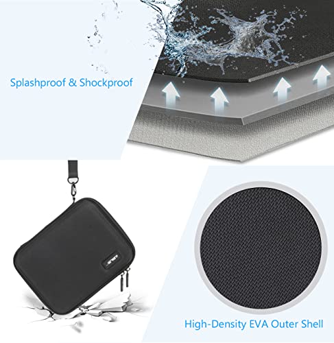 JSVER Funda para GoPro Hero 13/12/11/10/9 Estuche de Transporte Resistente al Agua Compatible con GoPro Hero 8/7/6/5/dji Osmo Action, AKASO/Campark/YI Action Camera y más Accesorios-Negro - imagen 6