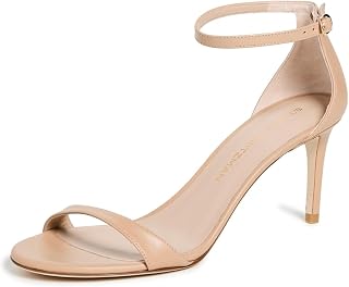 Stuart Weitzman Women's Nudist II Sandal 75 - Luxe Calf Leather Flats with Buckle Closure