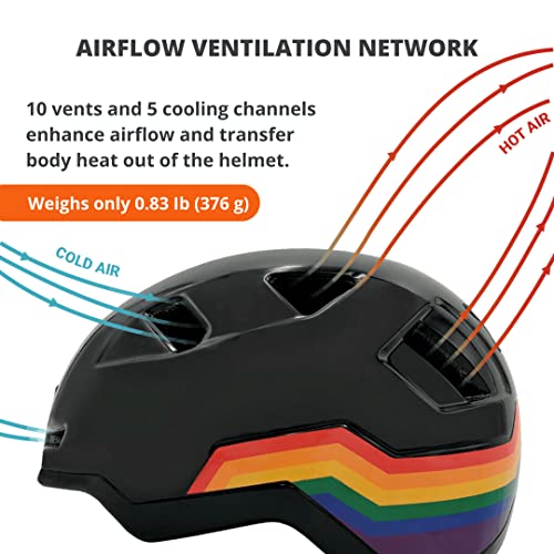Image of XNITO Bike Helmet with LED Lights - Urban Bicycle Helmet for Adults, Men & Women - CPSC & NTA-8776 Dual Certified - Class 3 E-Bikes, Scooters, Onewheel, Commuter, Mountain