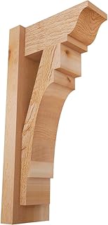 6"W x 12"D x 24"H Merced Traditional Rough Sawn Outlooker, Western Red Cedar