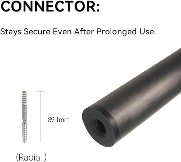 29 インチ ビリヤードキュー前肢 73.7cm カーボン単軸シャフト 低偏転 12.5mm/11.8mm 115g ステンレス製ジョイント 軽量 交換用 （ブラック） - 3