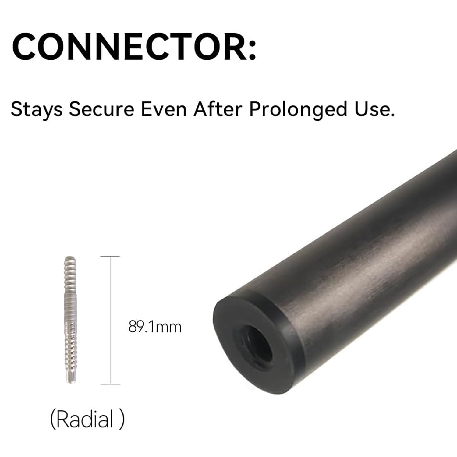 29 インチ ビリヤードキュー前肢 73.7cm カーボン単軸シャフト 低偏転 12.5mm/11.8mm 115g ステンレス製ジョイント 軽量 交換用 (ブラック) - 3