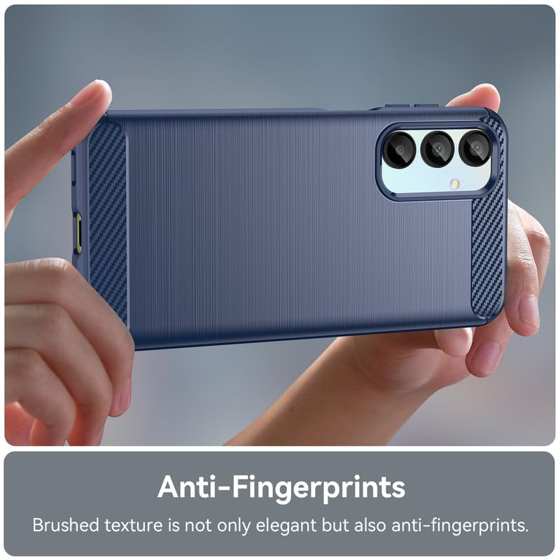 Image of Hybrid Carbon Fiber Back Case for Samsung Galaxy A16 5G (Blue)