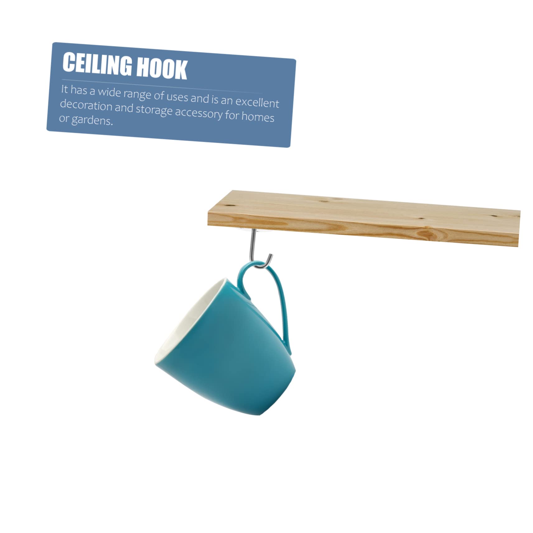 VILLFUL 4pcs Hook Heavy Duty Clothes Hanger Plant Hangers Ceiling Hanger Heavy Duty Clothes Rack Heavy Duty Plant Hanger Clothes Rack Heavy Duty Plasterboard Toggle Stainless Steel Silver