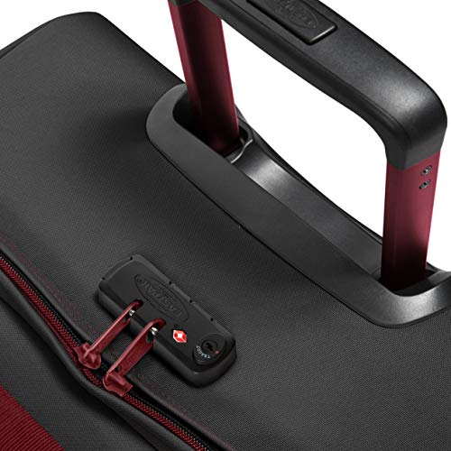 Image of Eastpak Tranverz M Suitcase, 67 cm, 78 L, Black (Blakout Strip Red), Blakoutstripred, 67 centimeters, TRANVERZ M