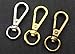 4pcs Loop Swivel Eye Spring Snaps Hooks Lobster Clasps Keychain Straps Trigger HK1549 (Antique Brass)