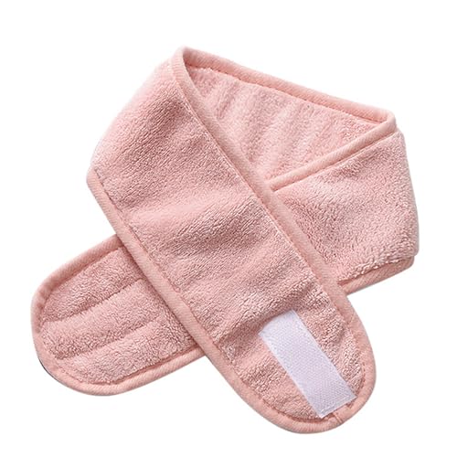 ヘアヘッドバンド ふわふわ 強力 ファスナー テープ 吸水性 優れた弾力性 スーパーソフト生地 吸湿性 快適 コーラル