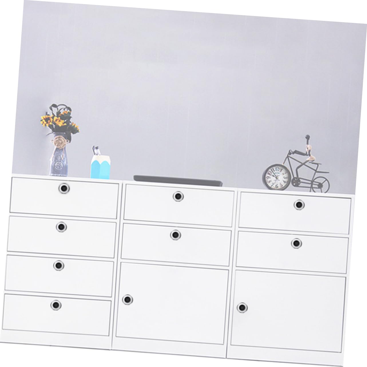 NUOBESTY 2 Stck. Schubladenschloss mit Fingerabdruck Möbelschloss Elektronische Schloss Intelligentes Schloss Fingerabdrucksperre Home-Office-Sperre Metall Material Silver